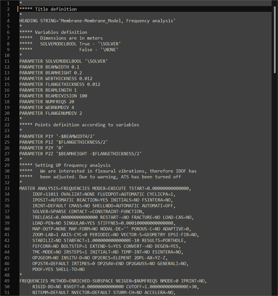 parametric fe script